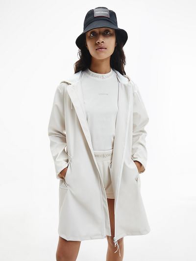 Calvin Klein Ruhák HU186243 | Calvin Klein Technical Női Esőkabát Fehér